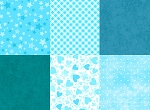 Playtime Flannel Basics Aqua 1 Yard Bundle Maywood Studio
